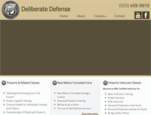 Tablet Screenshot of deliberatedefense.com